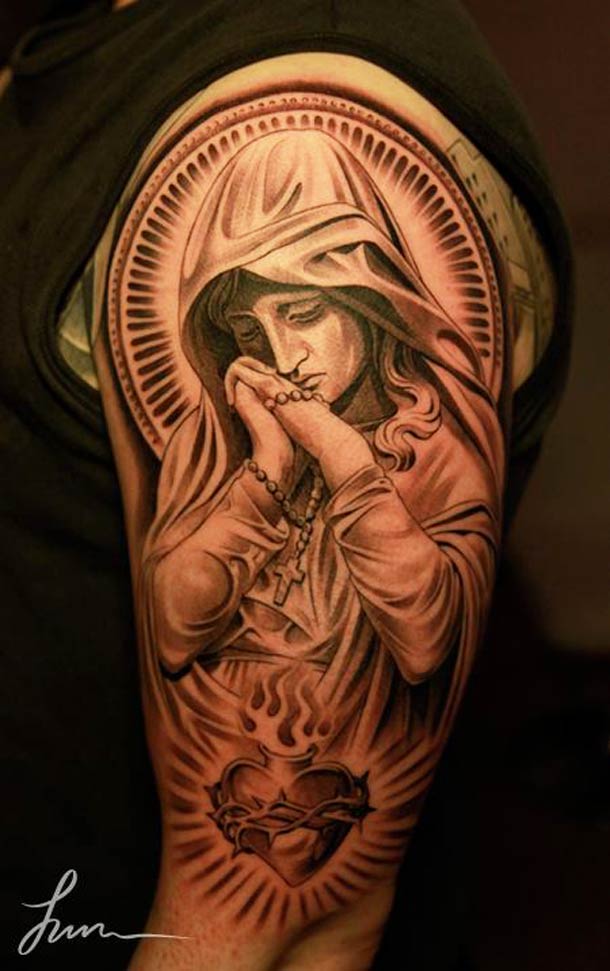 Un tatouage de Sainte vierge | | Inkage