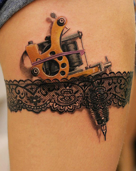 Tatouage machine a tatouer dermographe 13 – Inkage